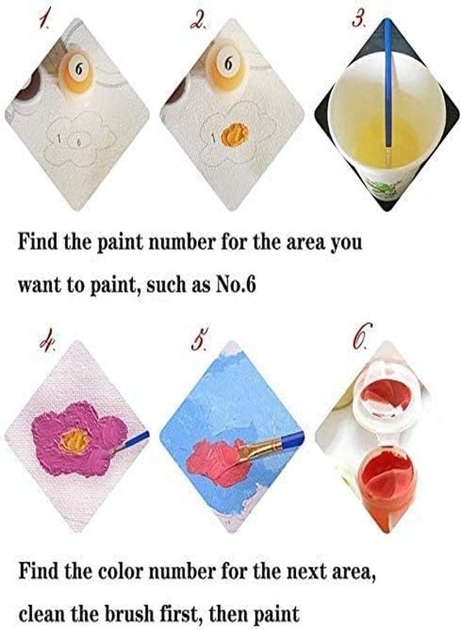 TREXEE DIY Paint By Numbers Kit DIY Canvas Oil Painting Kit for Kids Adults or Beginner with Paint brushes Painting by Number Kits for Adult Acrylic Pigment Drawing Paintwork 16x20inch Without Frame SEA VIEW - Image 4